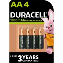 Duracell Rechargeable AA 1300 MAh Mignon Akku Batterien HR6, 4er Pack