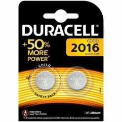 Packen Sie 2 Knopfbatterien Cr2016 Duracell