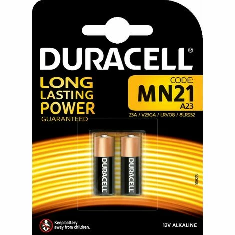 Duracell Specialty Alkaline MN21 Batterien 12 V A23 V23GA 2er Blister MN21 2 Duracell Specialty Alkaline MN21 Batterien 12 V A23 V23GA 2er Blister MN21