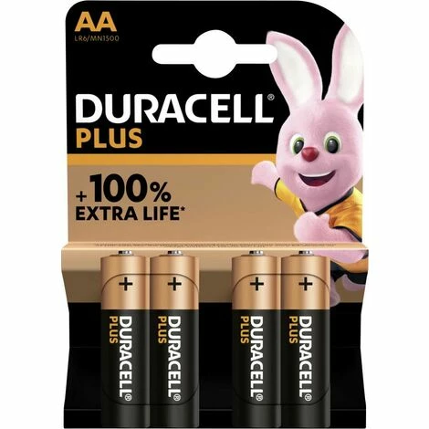 Duracell Plus-AA K4 Mignon (AA)-Batterie Alkali-Mangan 1.5 V 4 St. 3 Duracell Plus-AA K4 Mignon (AA)-Batterie Alkali-Mangan 1.5 V 4 St.