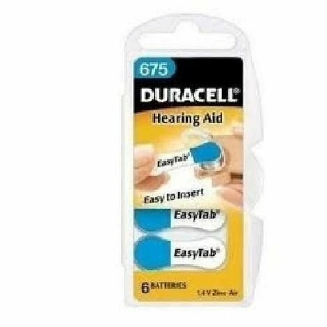 DURACELL Blister 6 Hrgertebatterien 1,4v Von 675 3 DURACELL Blister 6 Hrgertebatterien 1,4v Von 675