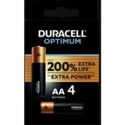 Blister 4 Duracell Optimum Batterien - 200% Extra Lange Lebensdauer Optimum/aa