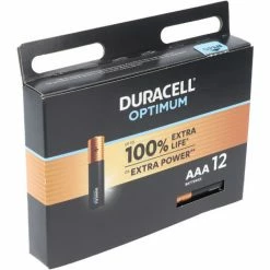 Duracell Optimum AAA Mignon Alkaline-Batterien, 1.5V LR03 MX2400, 12er-Pack