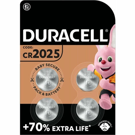 DURACELL Batterie Lithium, Knopfzelle, CR2025, 3V - Electronics, Retail Blister (4-Pack) (119345) 3 DURACELL Batterie Lithium, Knopfzelle, CR2025, 3V - Electronics, Retail Blister (4-Pack) (119345)