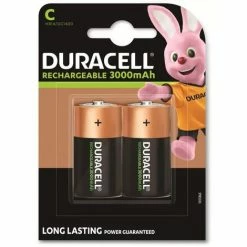 DURACELL NiMH-Baby-Akku HR14, 1.2V/3000mAh, Rechargeable, 2 Stück