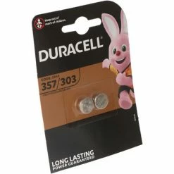 Duracell 357, 303, V357, V303, SR44, SR44SW, Uhrenbatterie D357, 2er Blister