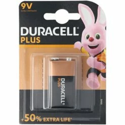DURACELL Plus 9 Volt/6LR61 1er Pack 9V Alkaline Batterie E-Block